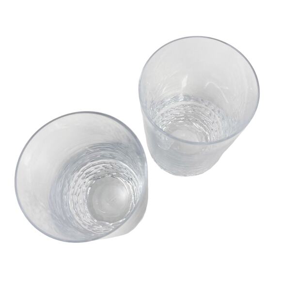 Rare RLL Ralph Lauren Chipped Ice High Ball Glasses - Pair  RLL Ralph Lauren Pair of Chipped Ice High Ball Glasses RARE Barware Excellent